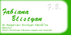 fabiana blistyan business card
